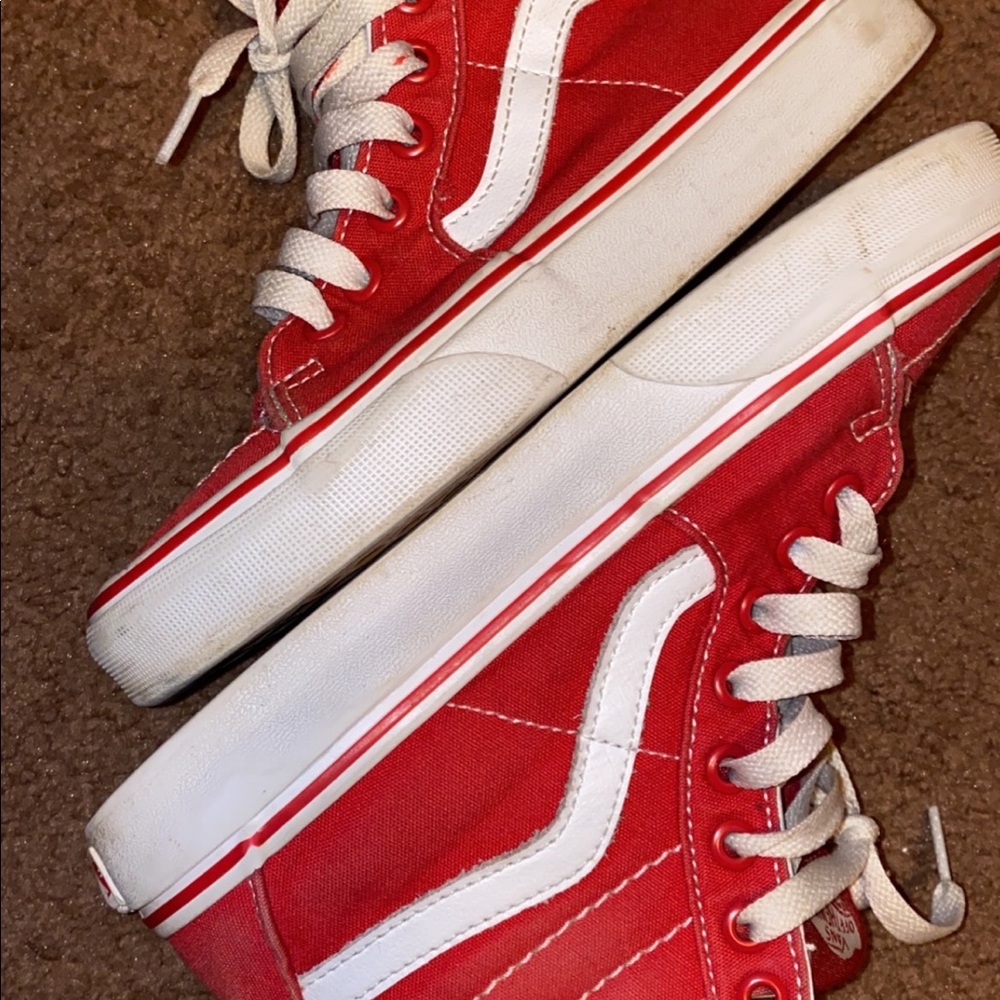Vans size 5. red. Slightly used.